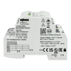 2857-570/024-001 Модуль вимірювання 3-фазної потужності; 3x277/480 В/1 А; Modbus RTU