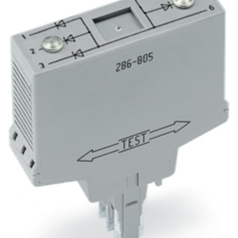 286-807 Component module with diode;with 7 pcs;Diode 1N4007;gray