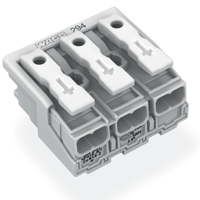 294-4003 Lighting connector;push-button, external;without ground contact;white