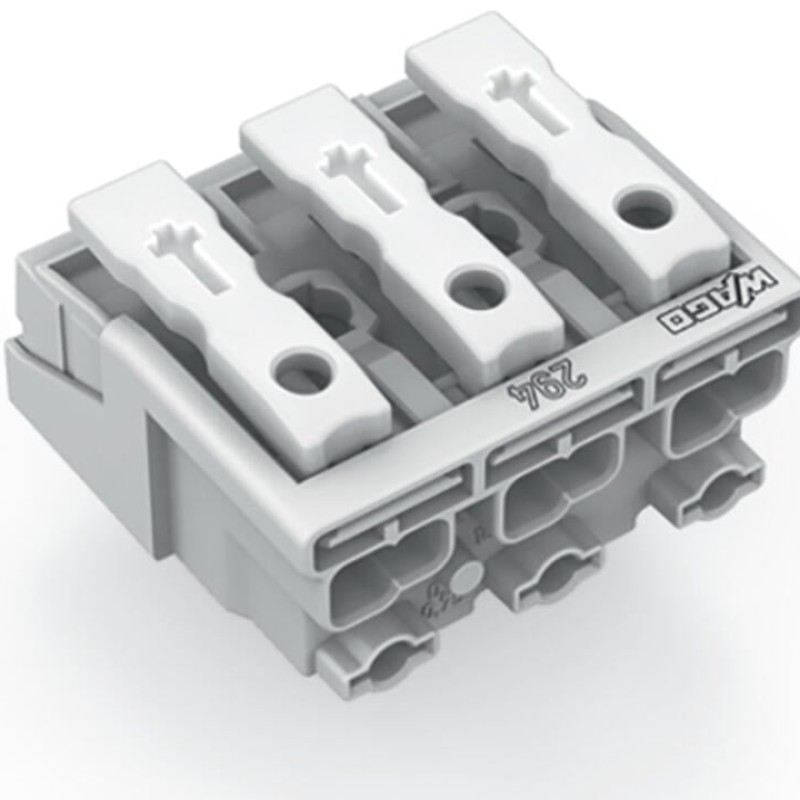 294-4003 Lighting connector;push-button, external;without ground contact;white