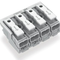 294-4004 Lighting connector;push-button, external;without ground contact;white