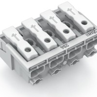 294-4004 Lighting connector;push-button, external;without ground contact;white