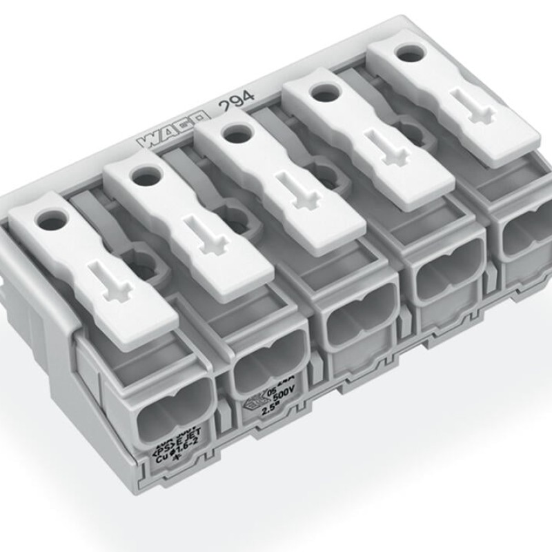 294-4005 Lighting connector;push-button, external;without ground contact;white