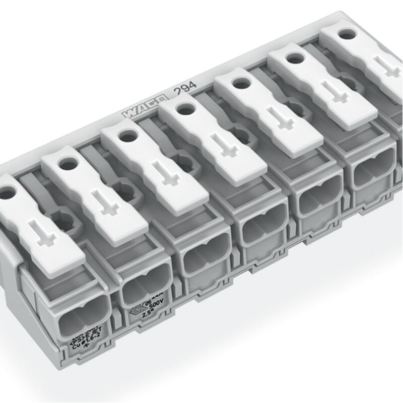 294-4007 Lighting connector;push-button, external;without ground contact;white