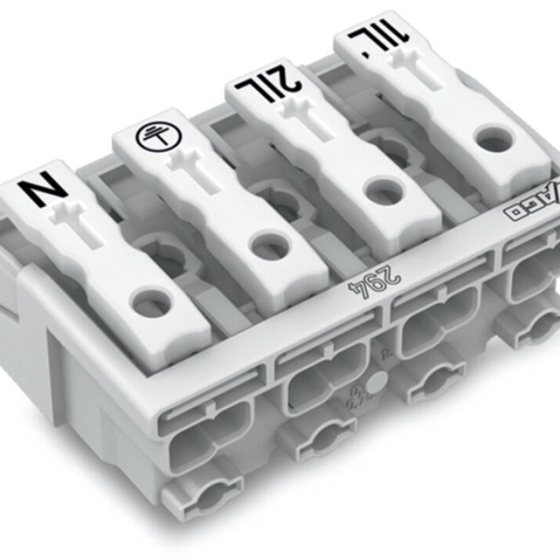294-4024 Lighting connector;push-button, external;without ground contact;white