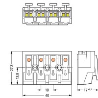 294-4044 Lighting connector;push-button, external;without ground contact;white