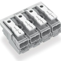 294-4044 Lighting connector;push-button, external;without ground contact;white