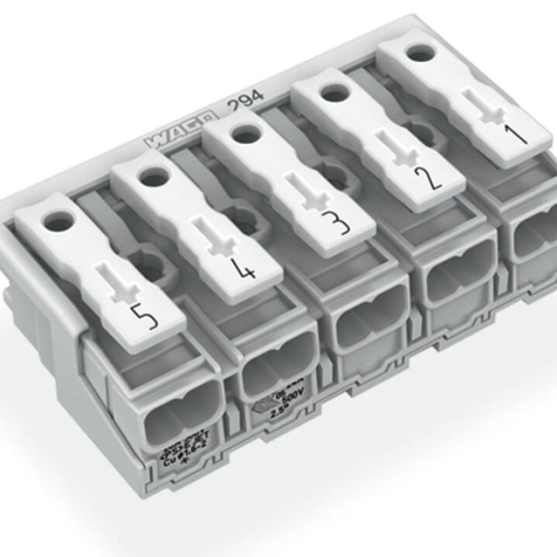 294-4045 Lighting connector;push-button, external;without ground contact;white