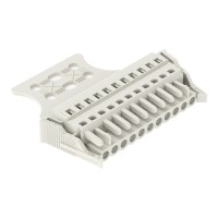 721-102/037-000 1-провідний роз'єм-розетка; CAGE CLAMP®; 2.5 мм²; світло-сірий