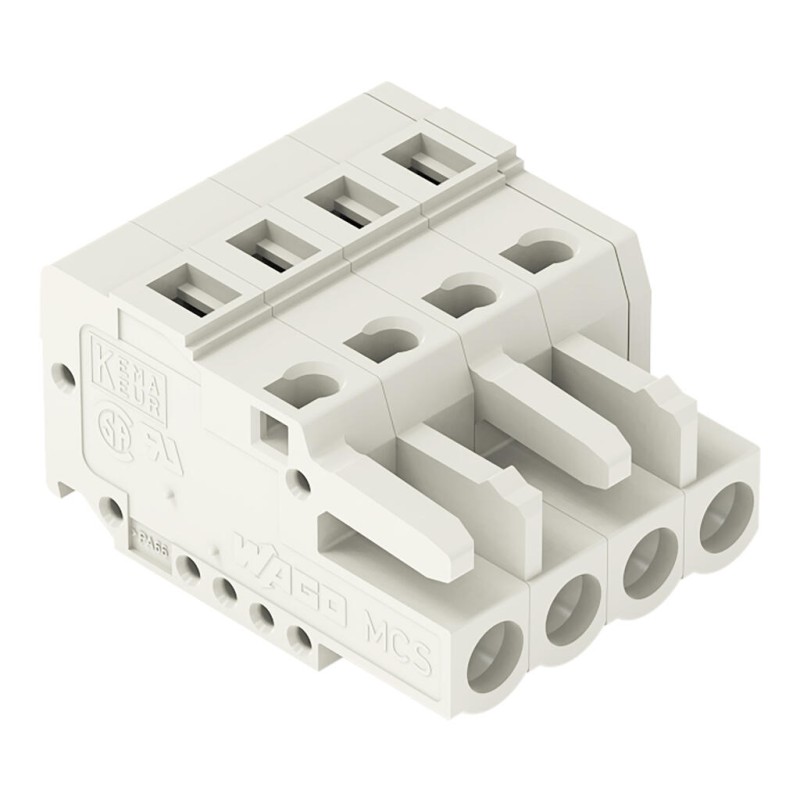 721-104/026-000 1-conductor female connector;CAGE CLAMP®;2.5 mm²;light gray