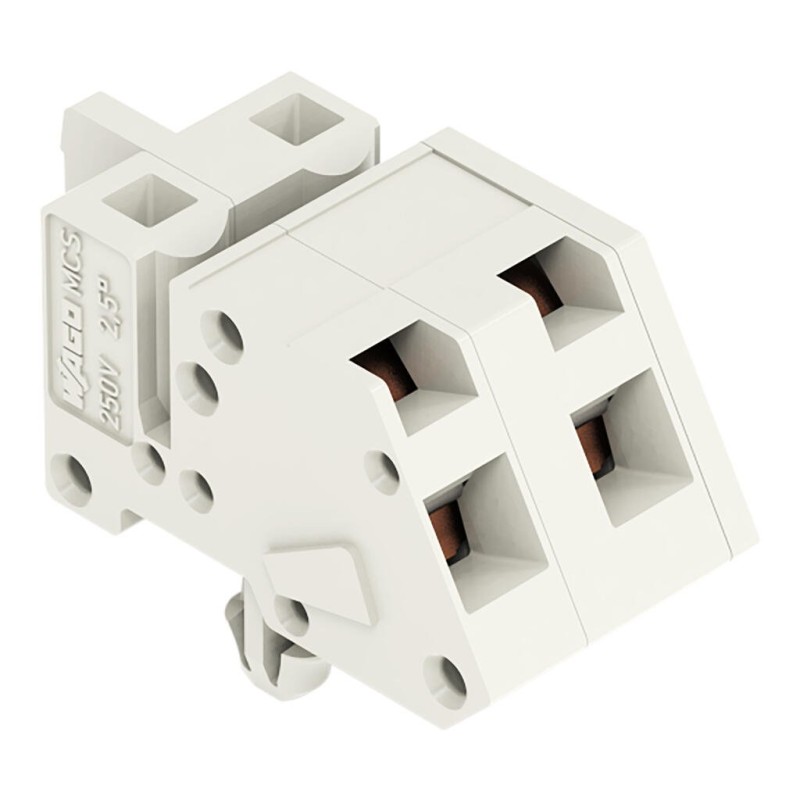 721-332/008-000 1-conductor female connector, angled;CAGE CLAMP®;2.5 mm²;light gray