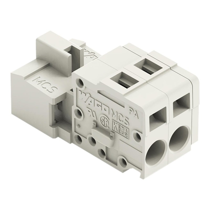 721-602 1-conductor male connector;CAGE CLAMP®;2.5 mm²;light gray