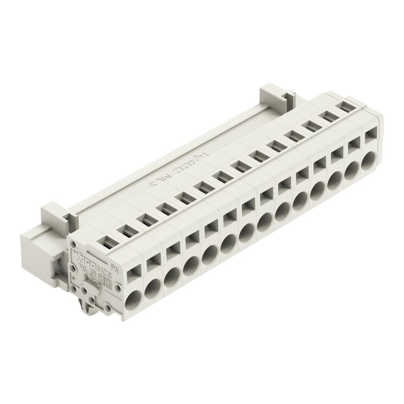 721-614/018-000 1-conductor male connector;CAGE CLAMP®;2.5 mm²;light gray