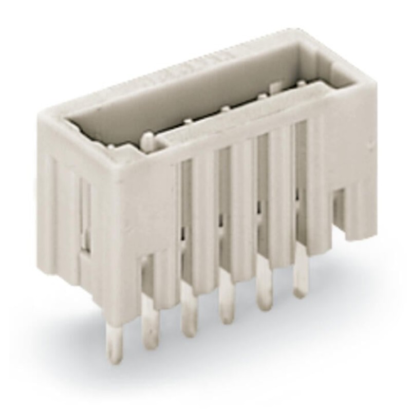 733-337 THT male header;0.8 x 0.8 mm solder pin;straight;light gray
