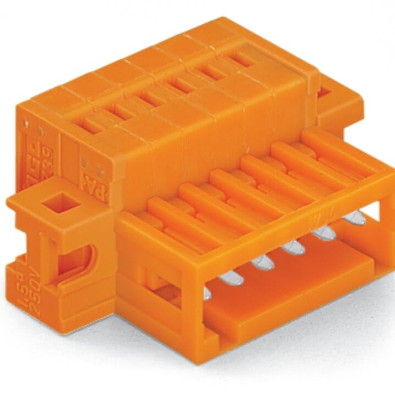 734-336/019-000 1-conductor male connector;CAGE CLAMP®;1.5 mm²;orange