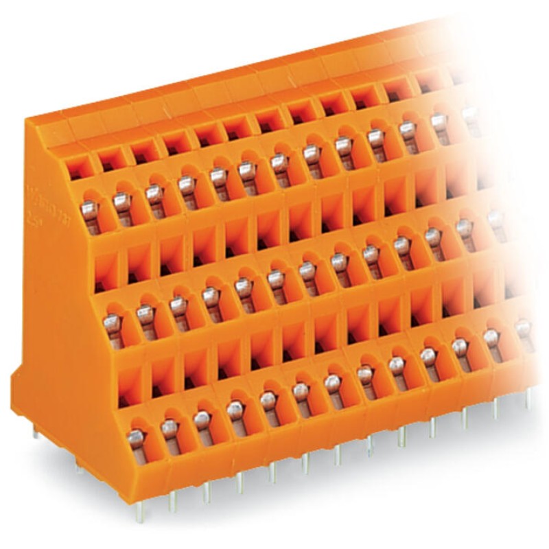 737-316 Triple-deck PCB terminal block;2.5 mm²;Pin spacing 5.08 mm;orange