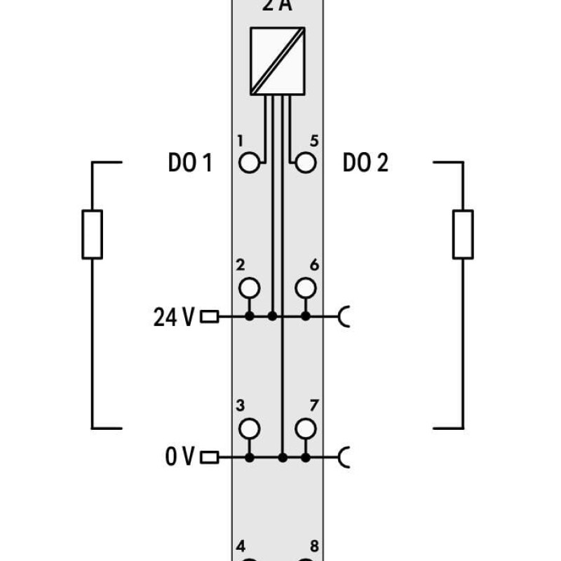 750-508 2-channel digital output;24 VDC;2.0 A;light gray