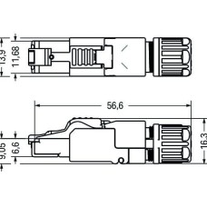 750-978/000-011 З'єднувач ETHERNET; RJ-45; Cat. 6A