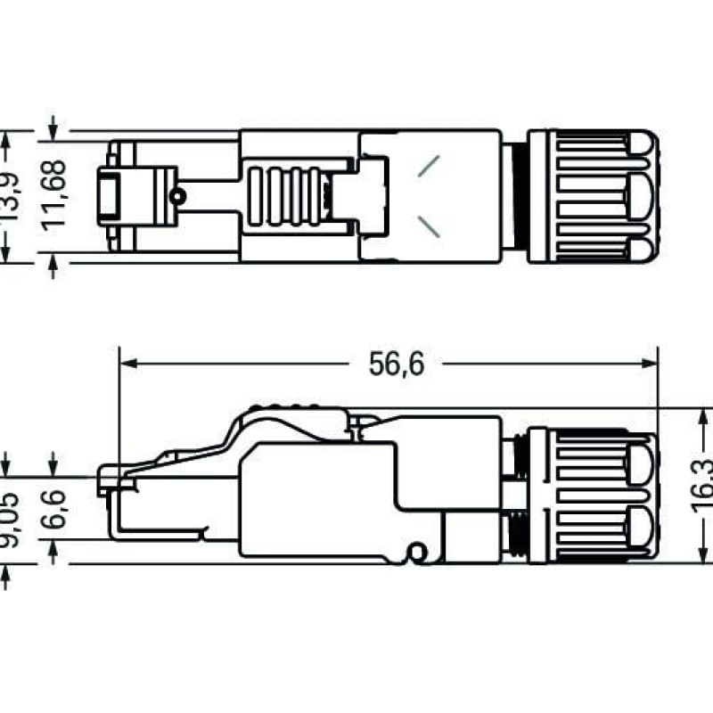 750-978/000-011 З'єднувач ETHERNET; RJ-45; Cat. 6A