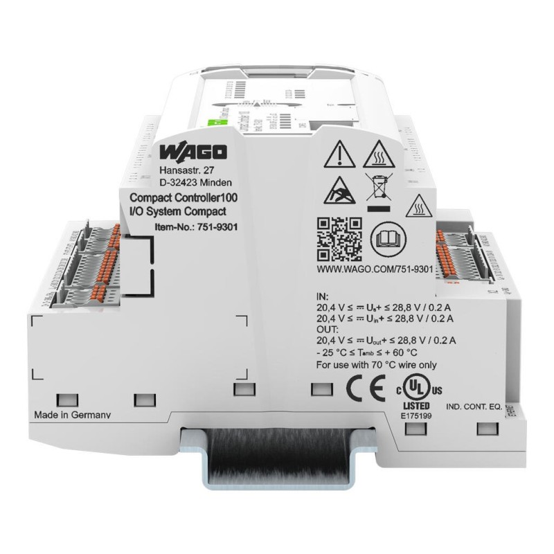 751-9301 Compact Controller 100;8DI 4DO 2AI 2AO 2NI1K/PT1K 1RS485;2 x ETHERNET