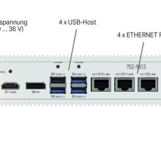752-9813 Edge Computer; 4 x ETHERNET, 4 x USB, HDMI, DP; 32 ГБ ОЗП