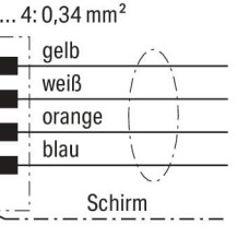 756-1201/060-100 Кабель ETHERNET; Штекер M12D; прямий; 4-полюсний; зелений