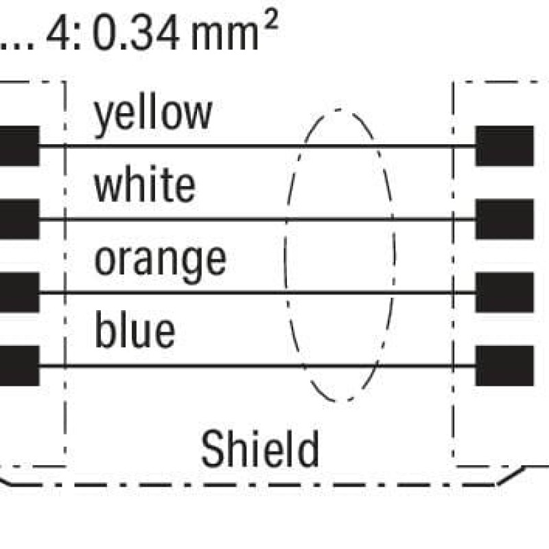756-1204/060-010 Кабель ETHERNET; Штекер M12D; кутовий; Штекер M12D; кутовий; зелений