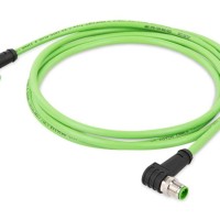 756-1204/060-010 Кабель ETHERNET; Штекер M12D; кутовий; Штекер M12D; кутовий; зелений