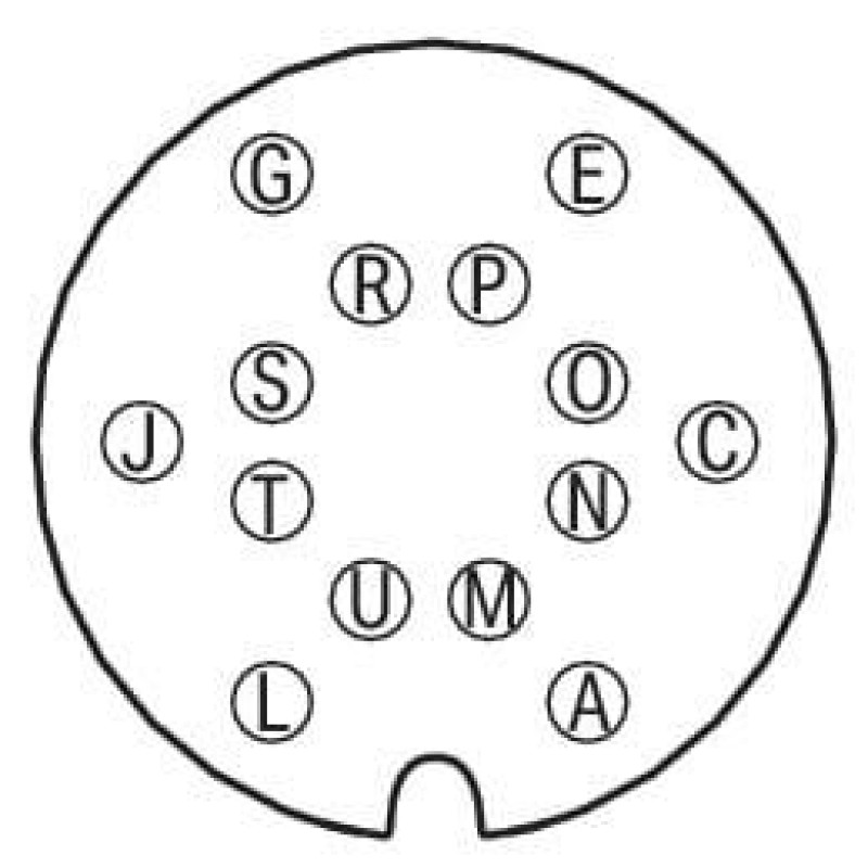 756-3206/140-150 Кабель M16; Гніздо M16; кутовий; 14-полюсний; чорний