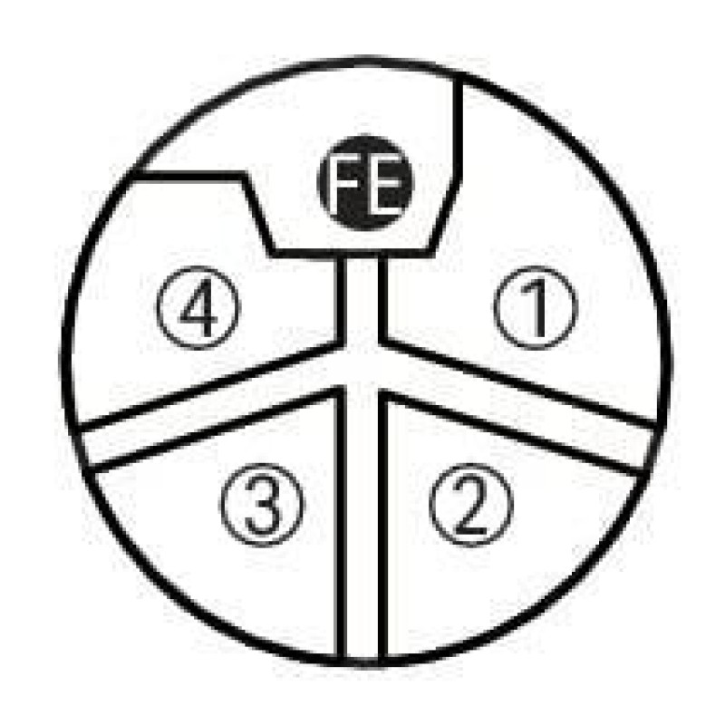 756-3501/050-150 Power cable;M12L socket; straight;5-pole