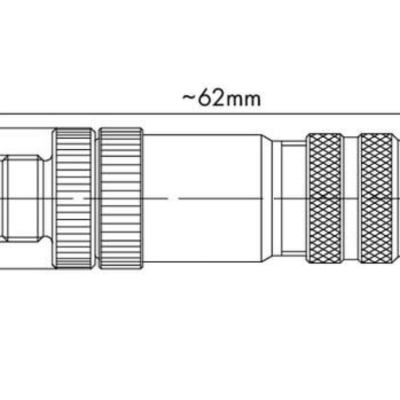 756-9501/060-000 Встановлений вставний з'єднувач; 4-полюсний, екранований; Штекер M12, прямий, D-кодування