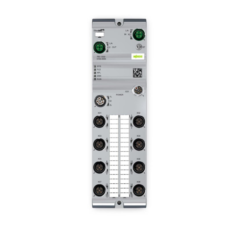 765-1202/100-000 16-канальний цифровий вхід/вихід; EtherCAT; DC 24 В / 2.0 А