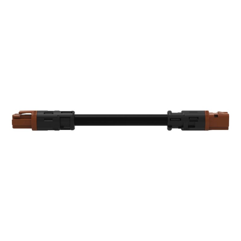 774-9973/016-405 pre-assembled interconnecting cable; Eca; Socket/plug; 3-pole; Cod. S; H05Z1Z1-F 3x1,5 mm²; 4 m; 1,50 mm²; brown