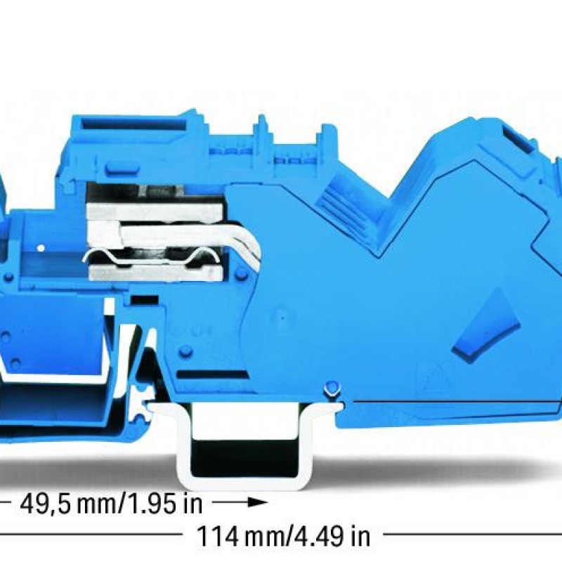 785-613 1-conductor N-disconnect terminal block;35 mm²;with integrated end plate;blue