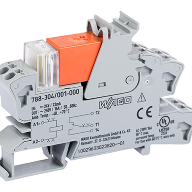 788-304/001-000 Relay module;Nominal input voltage: 24 VDC;1 changeover contact