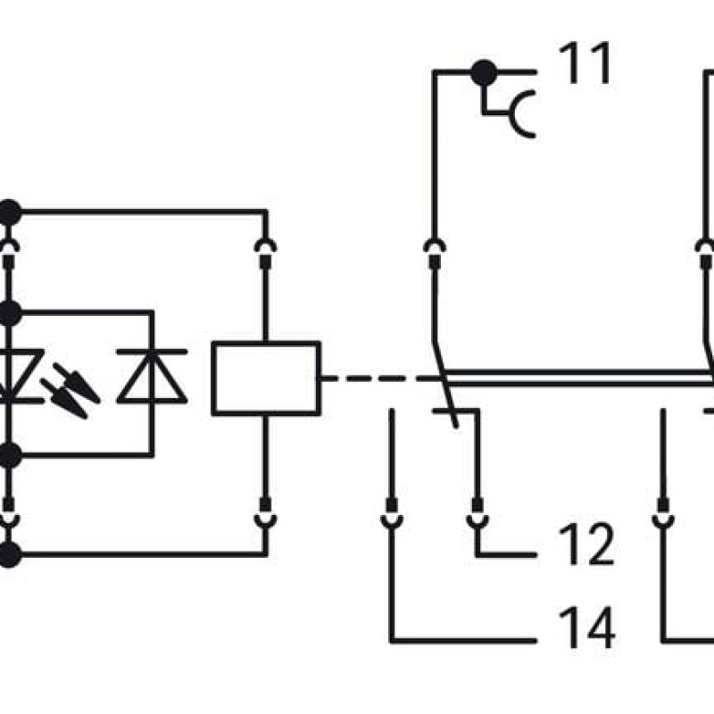 788-384 Relay module with driven contacts;Nominal input voltage: 24 VDC;2 changeover contacts;gray