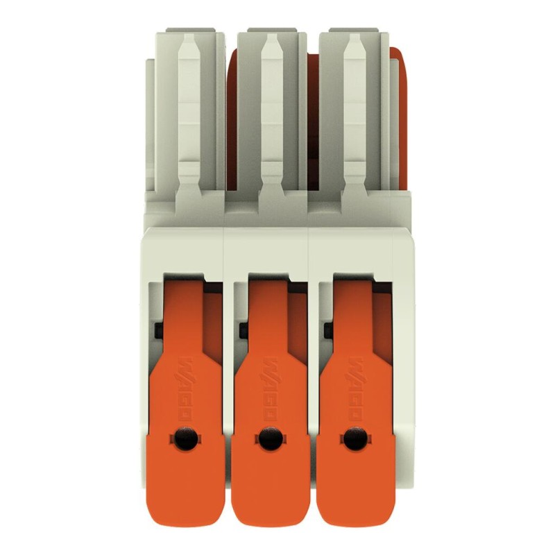 831-1103/322-000 1-провідний роз'єм-розетка; важіль; Push-in CAGE CLAMP®; світло-сірий