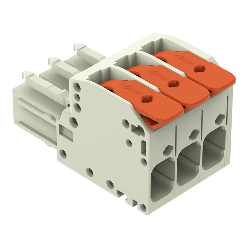 831-1103/322-000 1-провідний роз'єм-розетка; важіль; Push-in CAGE CLAMP®; світло-сірий
