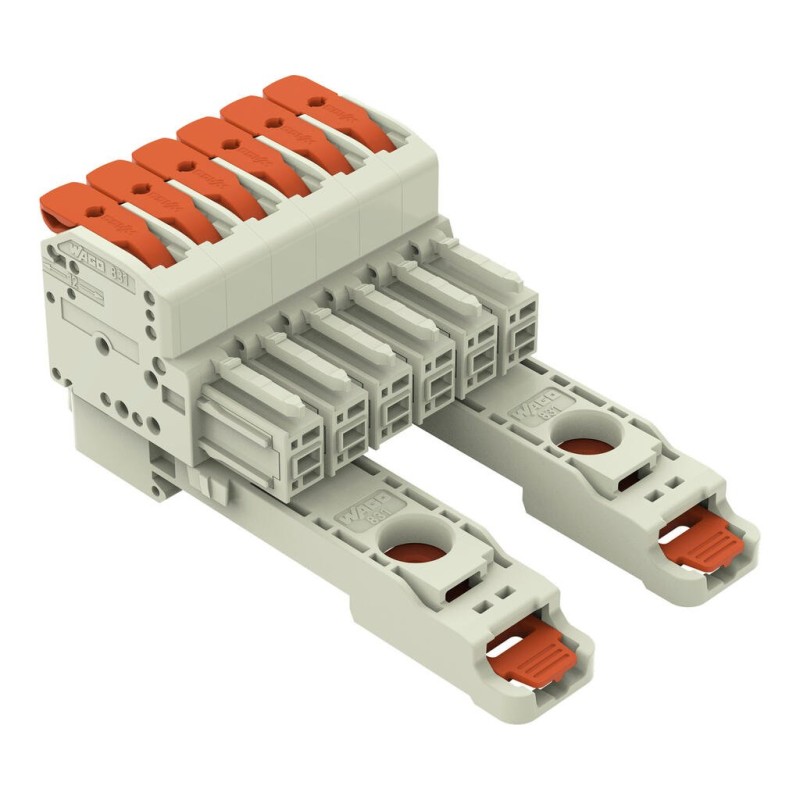 831-1106/306-000 1-conductor female connector;lever;Push-in CAGE CLAMP®;light gray