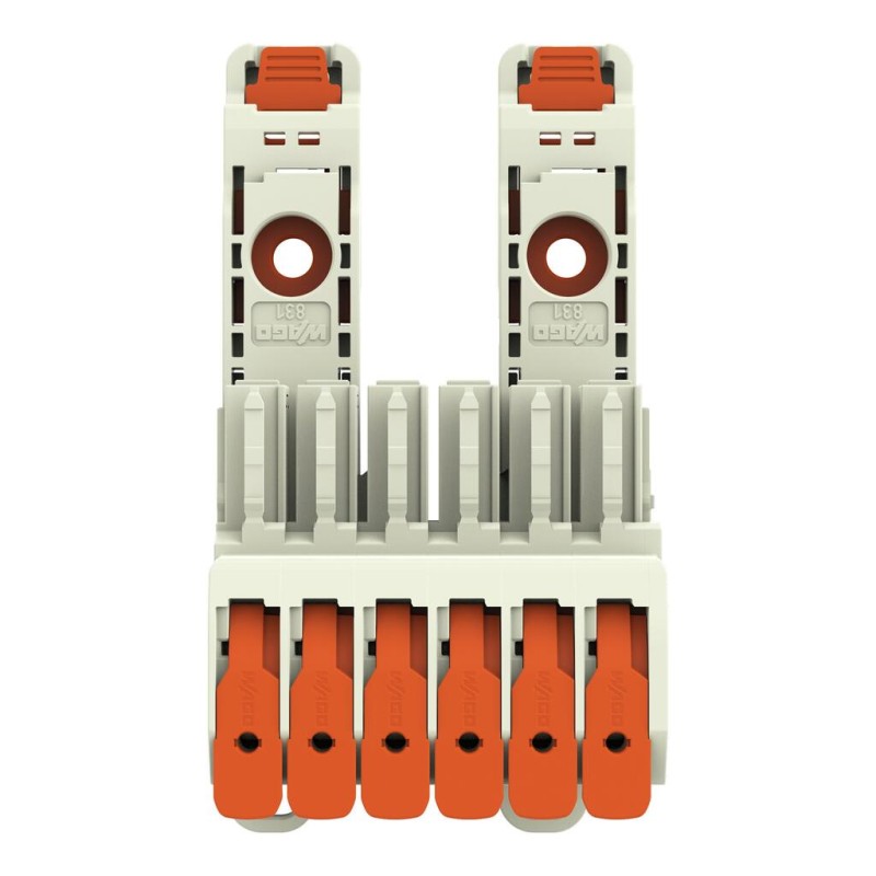 831-1106/306-000 1-conductor female connector;lever;Push-in CAGE CLAMP®;light gray