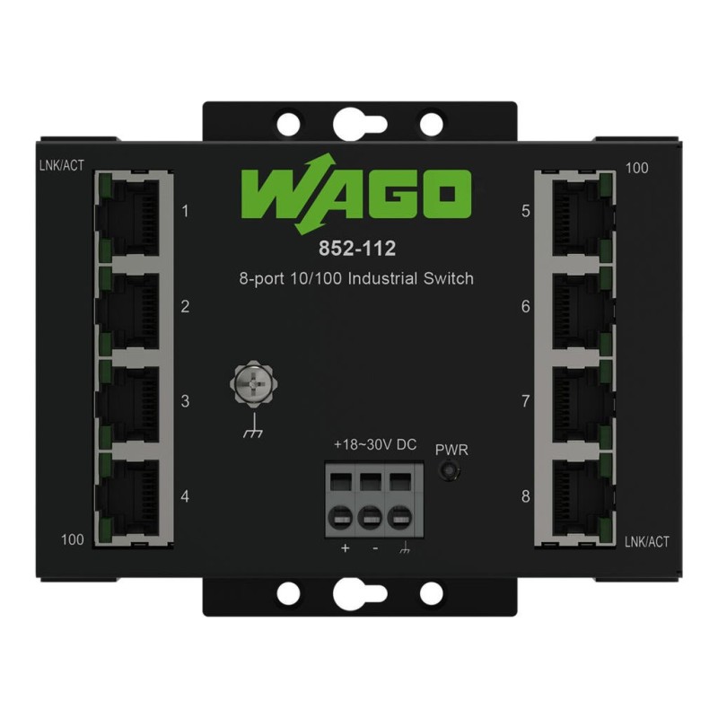 852-112 Industrial-ECO-Switch;8-port 100Base-TX;black