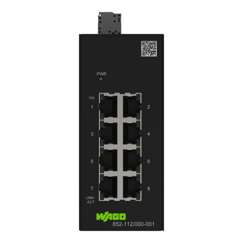 852-112/000-001 Industrial-ECO-Switch;8-port 100Base-TX;black