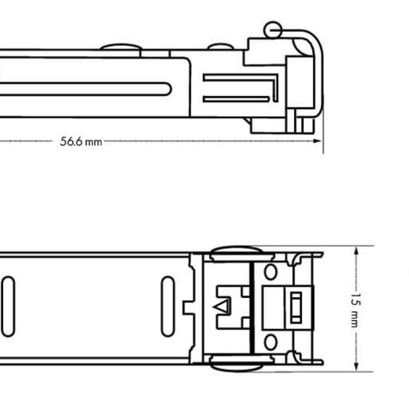852-1210 SFP Module 1000BASE;LX Single-Mode 1310 nm LC;10 km;silver-colored