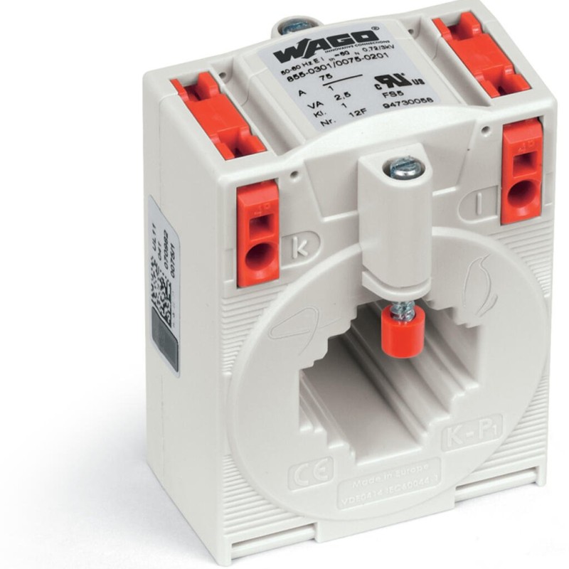 855-301/075-201 Plug-in current transformer;Primary rated current: 75 A;Secondary rated current: 1 A