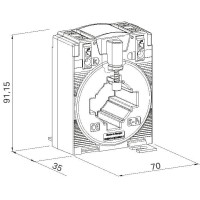 855-405/250-209 Plug-in current transformer;Primary rated current: 250 A;Secondary rated current: 5 A