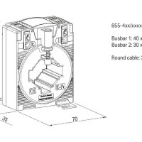 855-405/250-209 Plug-in current transformer;Primary rated current: 250 A;Secondary rated current: 5 A