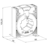 855-505/400-1001 Plug-in current transformer;Primary rated current: 400 A;Secondary rated current: 5 A