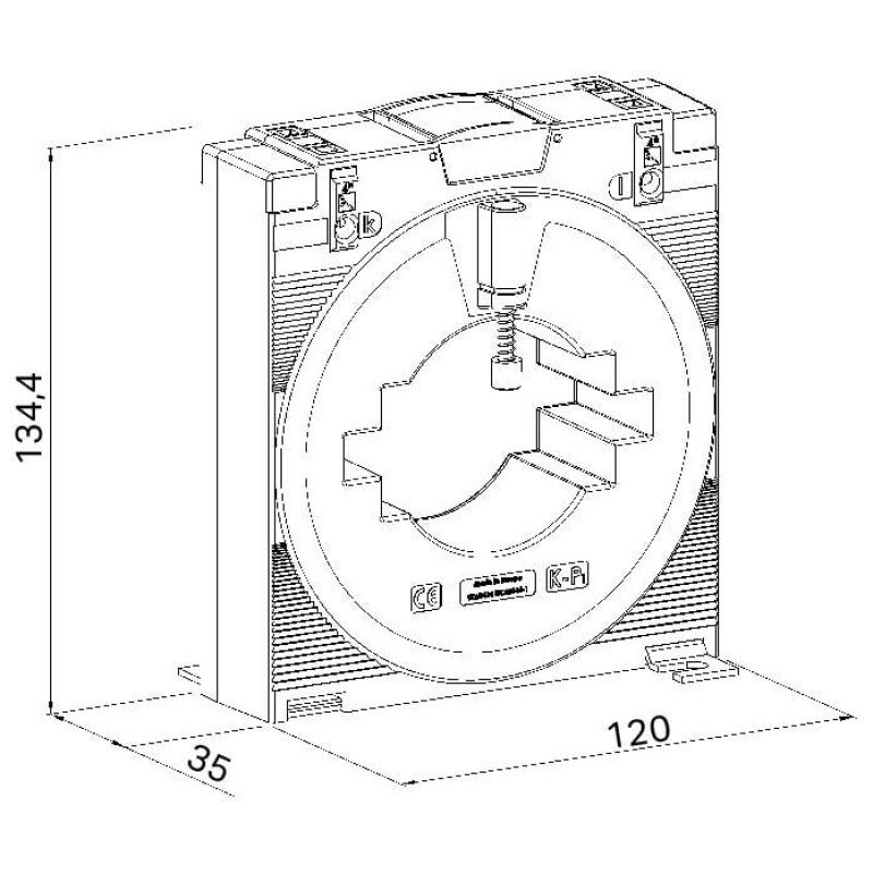 855-801/1000-1001 Plug-in current transformer;Primary rated current: 1000 A;Secondary rated current: 1 A
