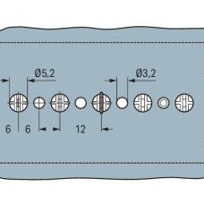 862-532 4-conductor chassis-mount terminal strip;without ground contact;2-pole;black