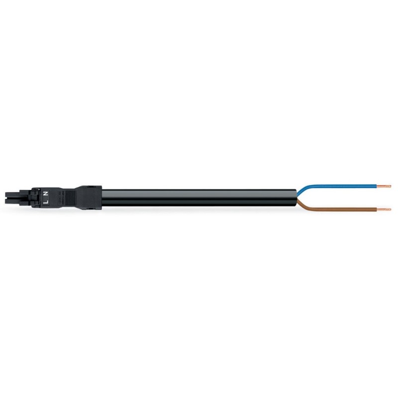 891-8992/116-801 pre-assembled connecting cable;Eca;Socket/open-ended;black
